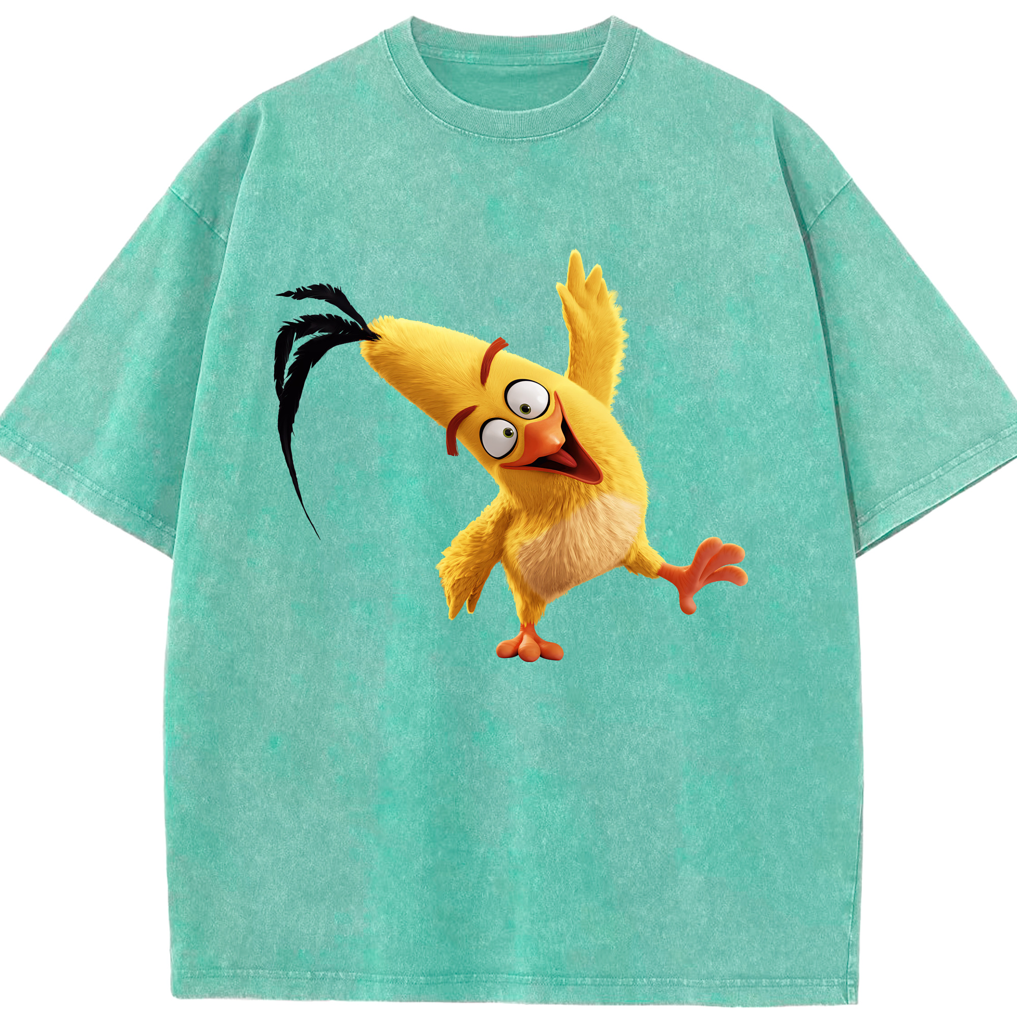 （画像用） Angry Birds アングリーバード 綿100% ヴィンテージ風 半袖Tシャツ（フロントプリント）